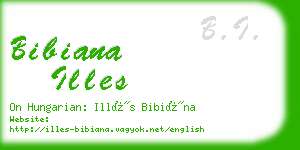 bibiana illes business card